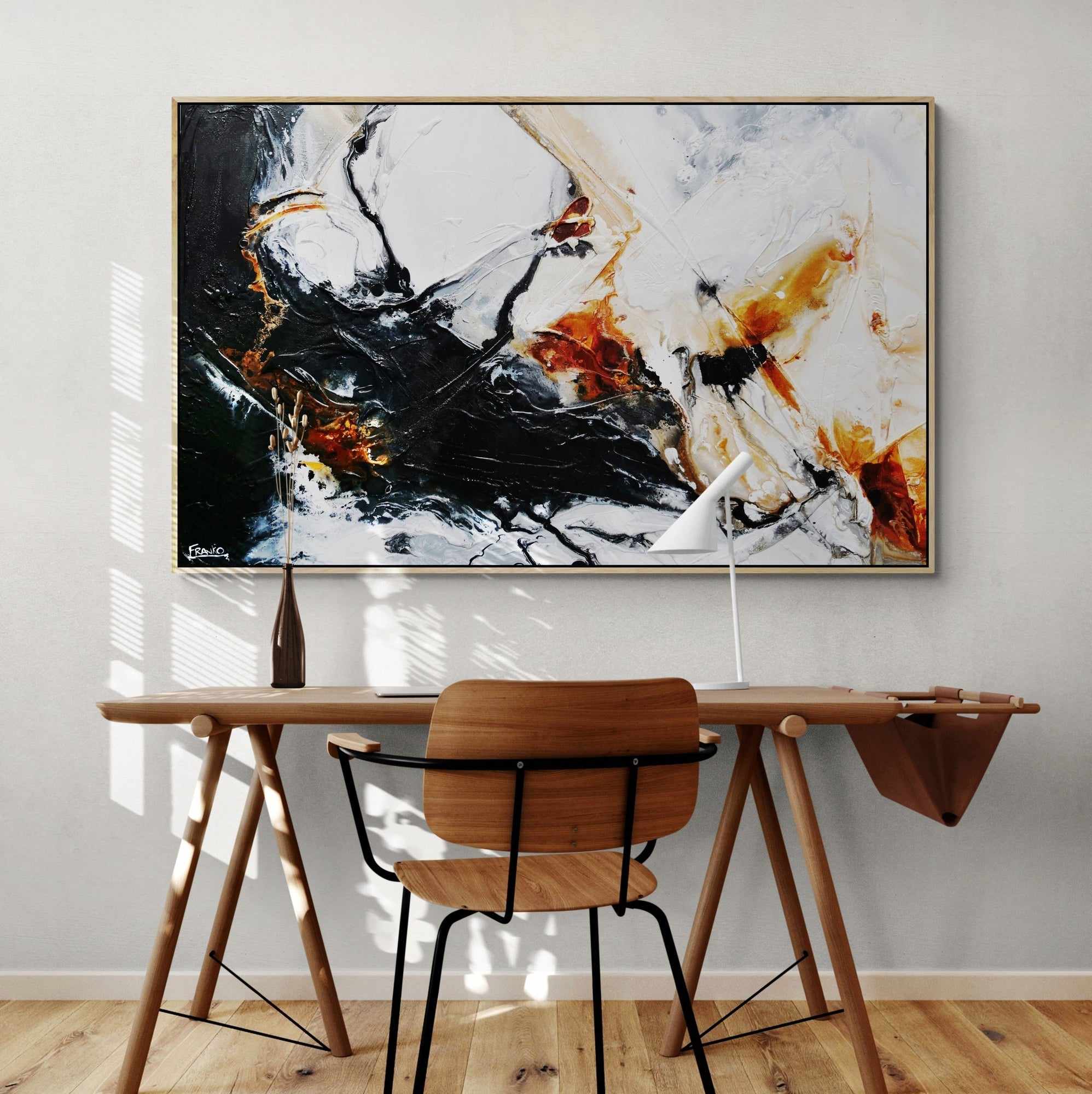 Graphite Oxide 160cm x 100cm Black Oxide White Textured Abstract Painting-Abstract-[Franko_Artist]-[Australian_artist]-[Gold_Coast]-[Brisbane]-[modern]-[contemporary]-[original]-[Large_artwork]-[The_Block]-[Dream_Homes]-[ideas]-[Grand_Designs]-[Art_Lover]-Franklin Art Studio