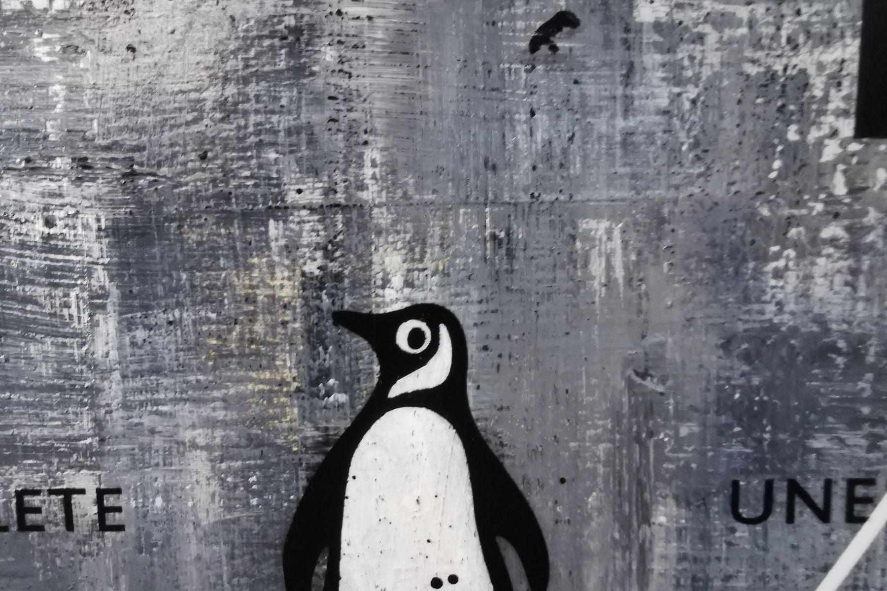 Grey Unfucker 140cm x 100cm Unfuck The World Urban Pop Book Club Painting (SOLD)-book club-[Franko]-[Artist]-[Australia]-[Painting]-Franklin Art Studio