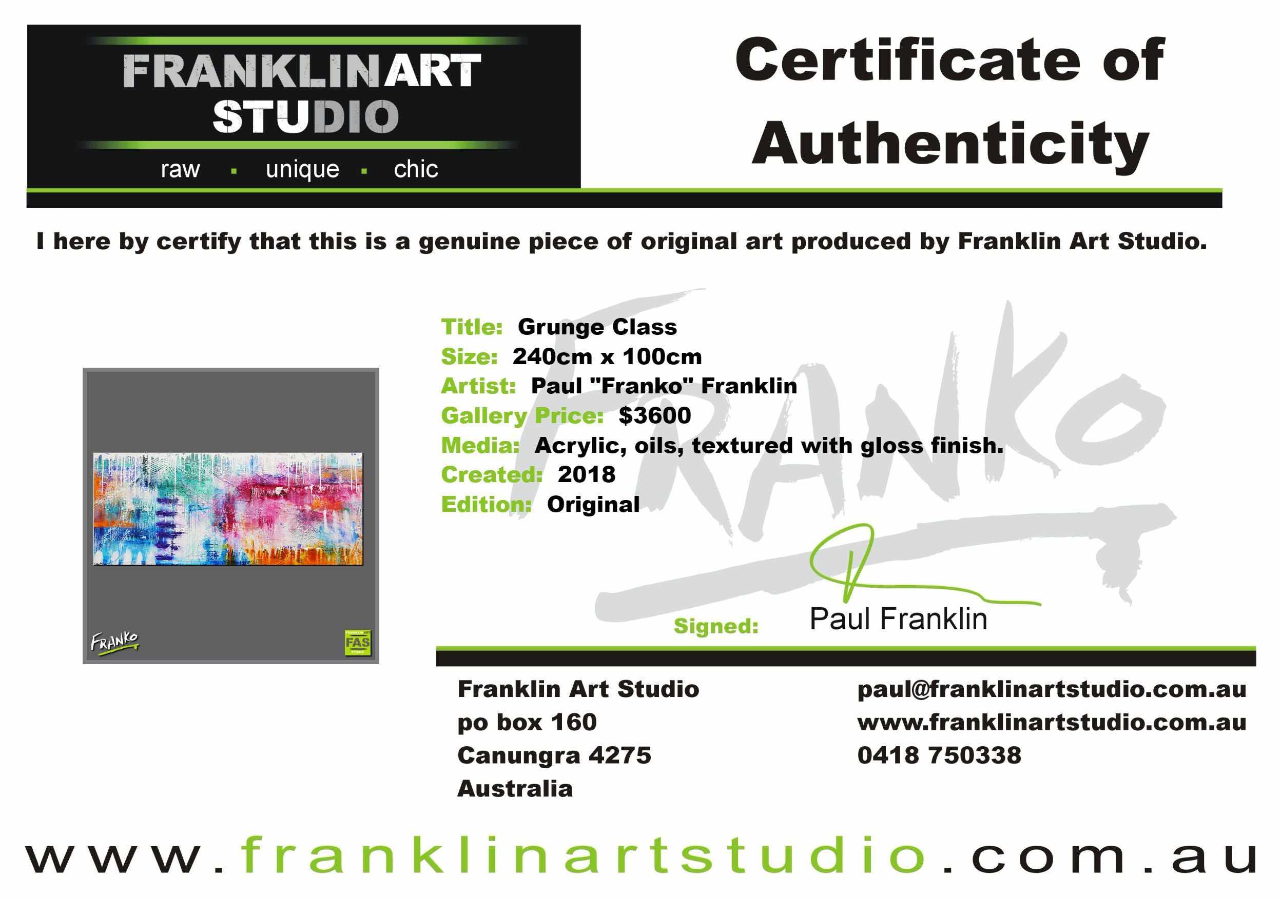 Grunge Class 240cm x 100cm Colourful Abstract Painting (SOLD)-Abstract-[Franko_Artist]-[The_Block]-[Dream_Homes]-[ideas]-[Grand_Designs]-[Art_Lover]-Franklin Art Studio
