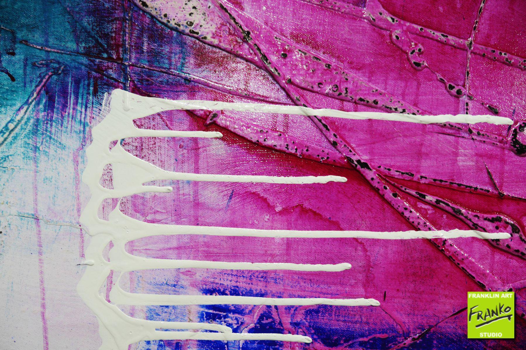 Grunge Utopia 240cm x 120cm Colourful Textured Abstract Painting (SOLD)-Abstract-[Franko]-[Artist]-[Australia]-[Painting]-Franklin Art Studio