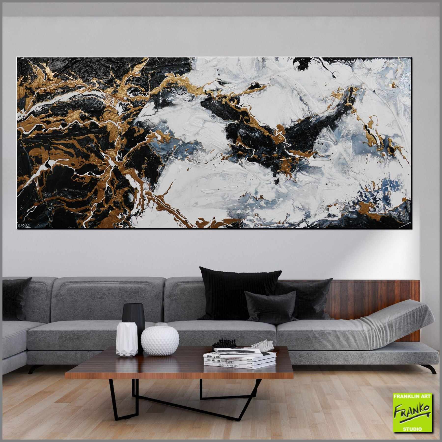 Held For Ransome 270cm x 120cm Black White Gold Grey Textured Abstract Painting (SOLD)-Abstract-[Franko_Artist]-[Australian_artist]-[Gold_Coast]-[Brisbane]-[modern]-[contemporary]-[original]-[Large_artwork]-[The_Block]-[Dream_Homes]-[ideas]-[Grand_Designs]-[Art_Lover]-Franklin Art Studio