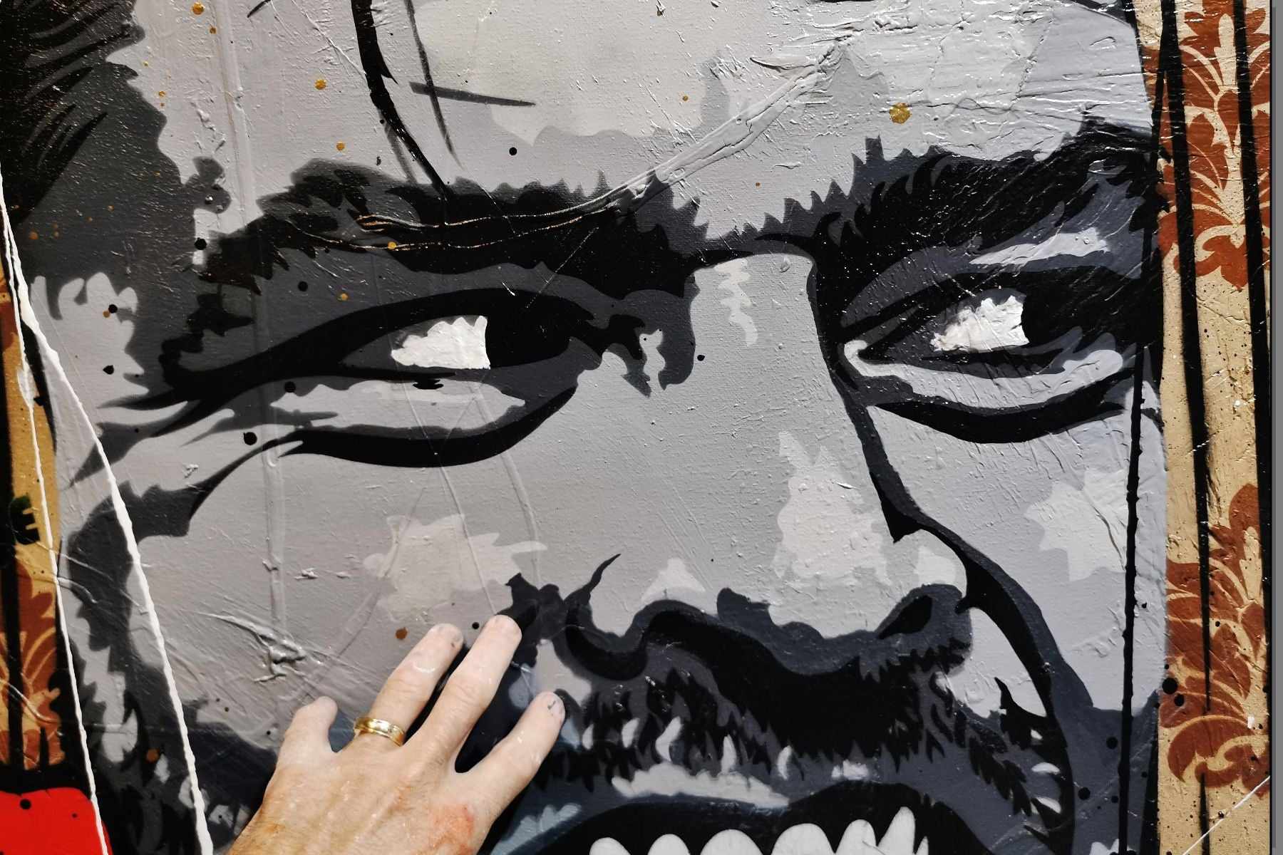 Here's Johnny 140cm x 100cm The Shining Textured Urban Pop Art Painting (SOLD)