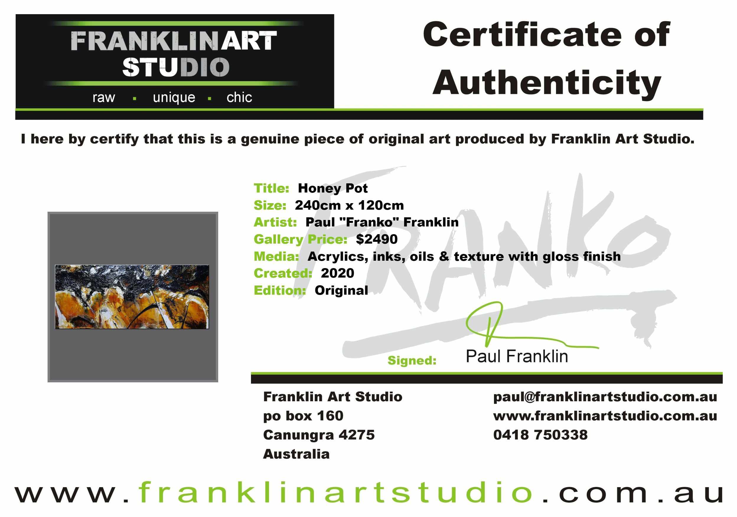 Honey Pot 240cm x 120cm Black Sienna Textured Abstract Painting (SOLD)-Abstract-[Franko_Artist]-[The_Block]-[Dream_Homes]-[ideas]-[Grand_Designs]-[Art_Lover]-Franklin Art Studio