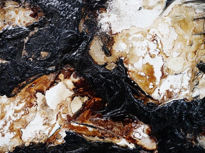 Honey and Licorice 240cm x 100cm Brown Abstract Painting (SOLD)