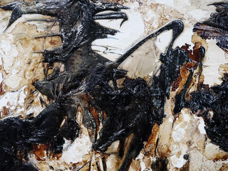 Honey and Licorice 240cm x 100cm Brown Abstract Painting (SOLD)