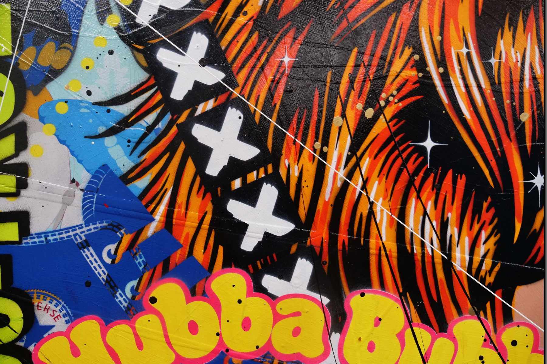 Hubba Bubba Hat Girl 140cm x 100cm Sexy Hat Woman Textured Urban Pop Art Painting (SOLD)