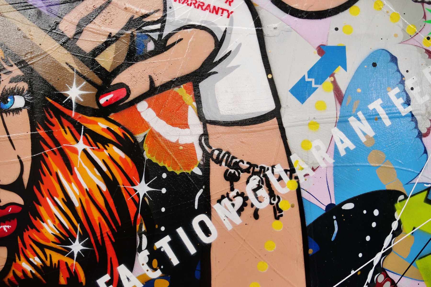 Hubba Bubba Hat Girl 140cm x 100cm Sexy Hat Woman Textured Urban Pop Art Painting (SOLD)