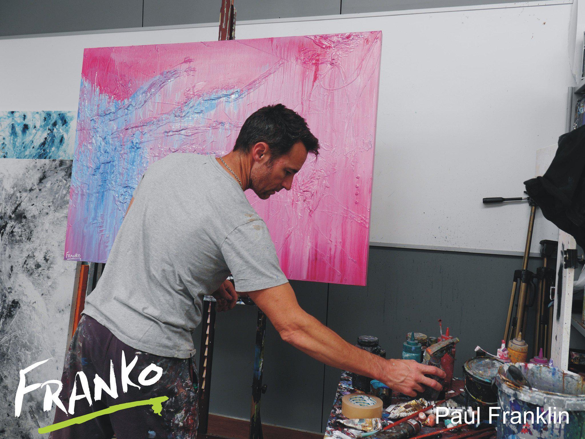 I Love All Kandy 140cm x 100cm Abstract Painting Pink (SOLD)-abstract-[Franko_Artist]-[The_Block]-[Dream_Homes]-[ideas]- [Grand_Designs]-Franklin Art Studio