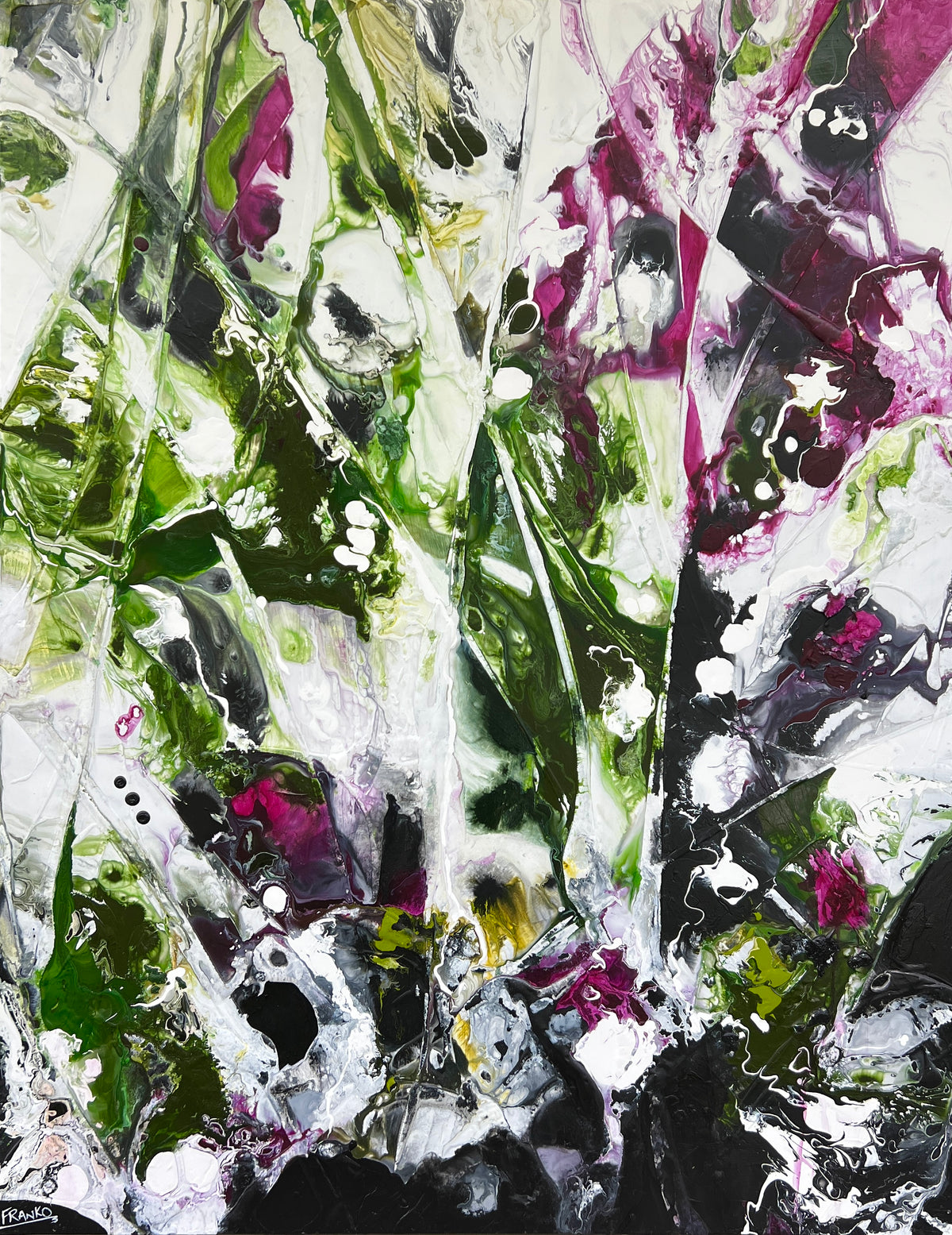Velvetine and Sap 140cm x 180cm Original Hand Painted Textured Abstract Painting