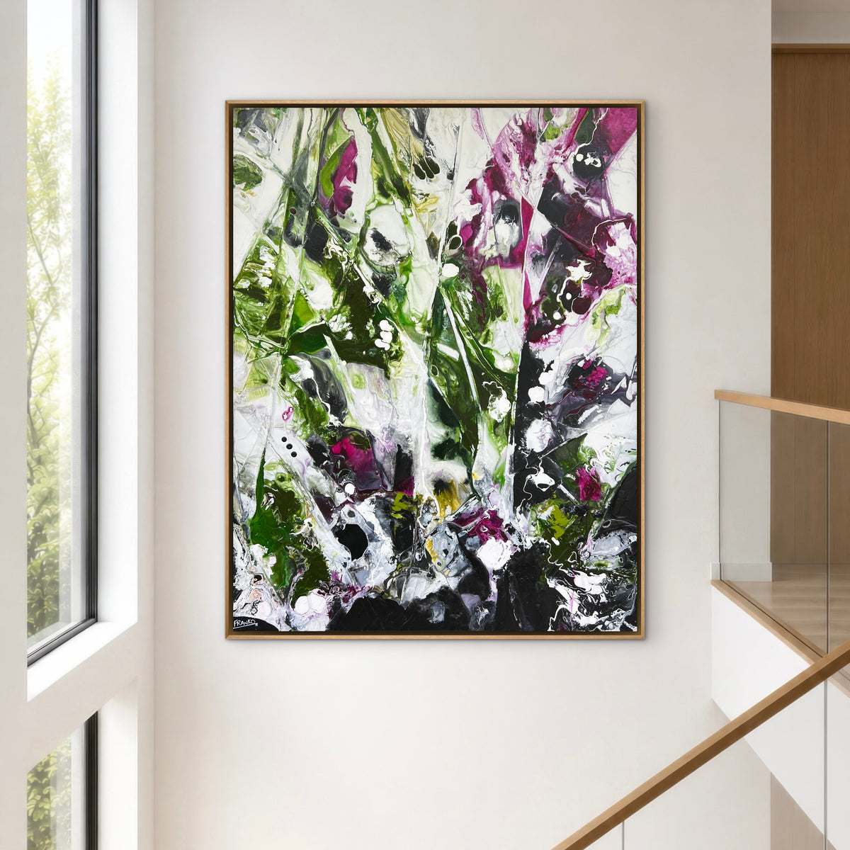 Velvetine and Sap 140cm x 180cm Original Hand Painted Textured Abstract Painting