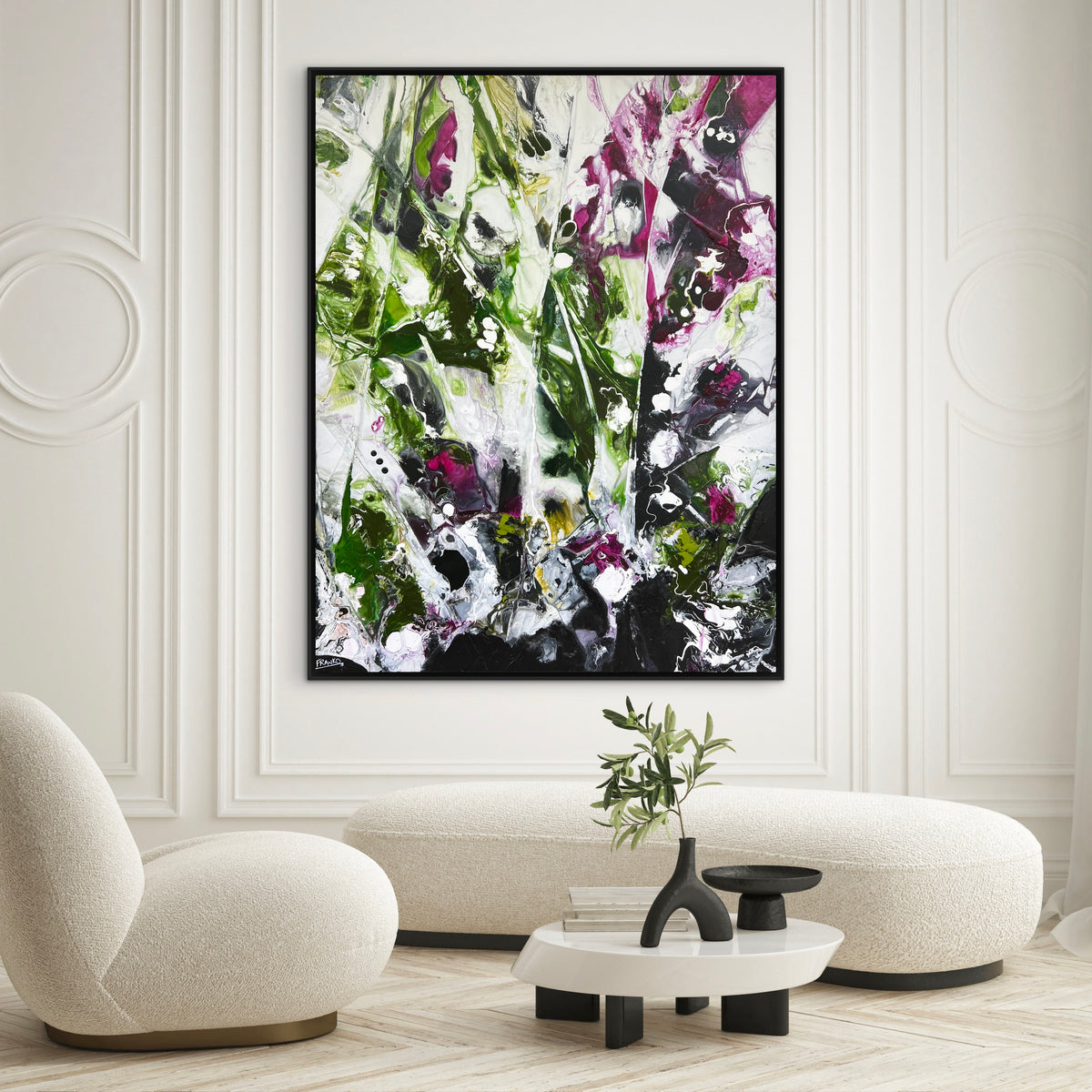 Velvetine and Sap 140cm x 180cm Original Hand Painted Textured Abstract Painting