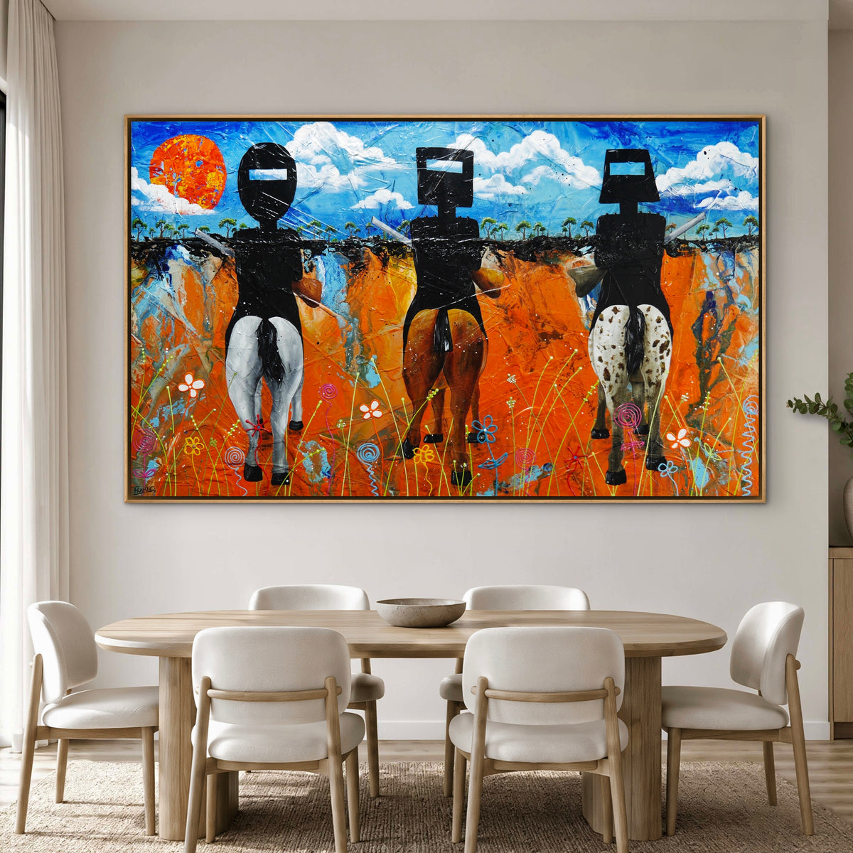 The Iron Brotherhood 250cm x 150cm Ned Kelly Abstract Realism Textured Painting