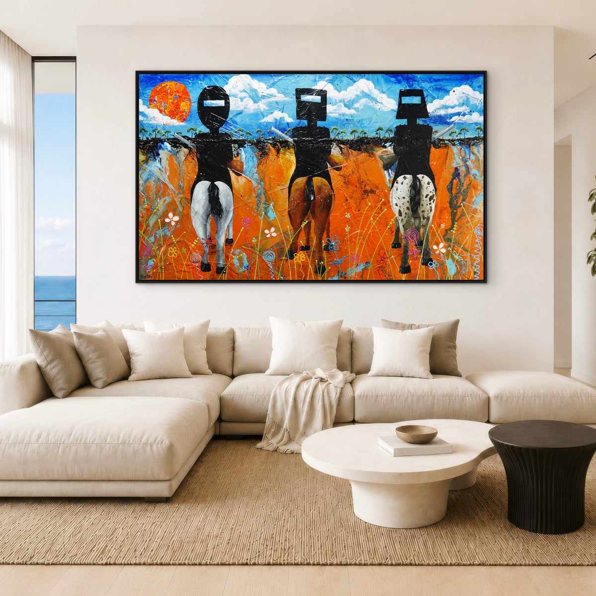 The Iron Brotherhood 250cm x 150cm Ned Kelly Abstract Realism Textured Painting