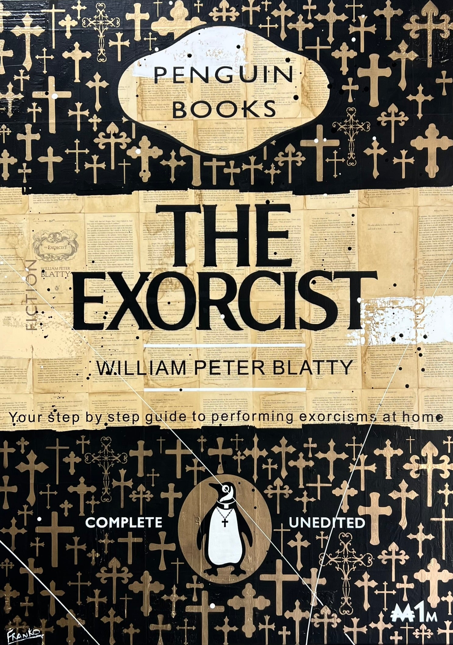 Exorcisms and Stuff 140cm x 100cm Urban Pop Book Club Painting-book club-[Franko_Artist]-[Australian_artist]-[Gold_Coast]-[Brisbane]-[modern]-[contemporary]-[original]-[Large_artwork]-Franklin Art Studio