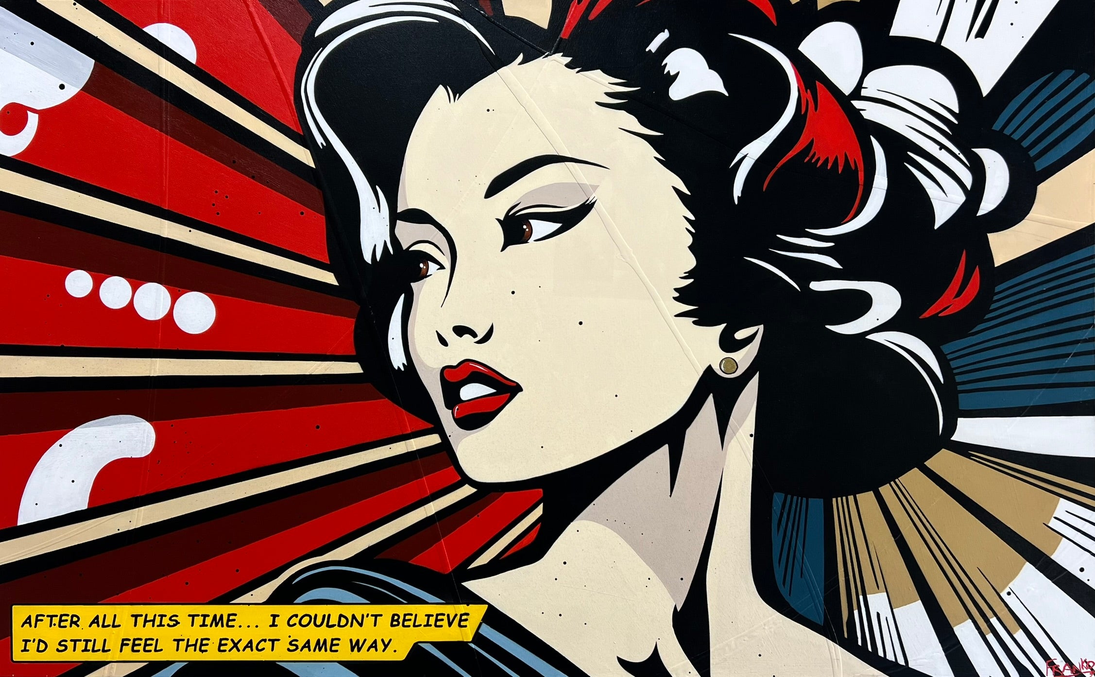 After All ... 160cm x 100cm Geisha Classic Pop Art Painting (SOLD)-Urban Pop Art-[Franko_Artist]-[Australian_artist]-[Gold_Coast]-[Brisbane]-[modern]-[contemporary]-[original]-[Large_artwork]-Franklin Art Studio