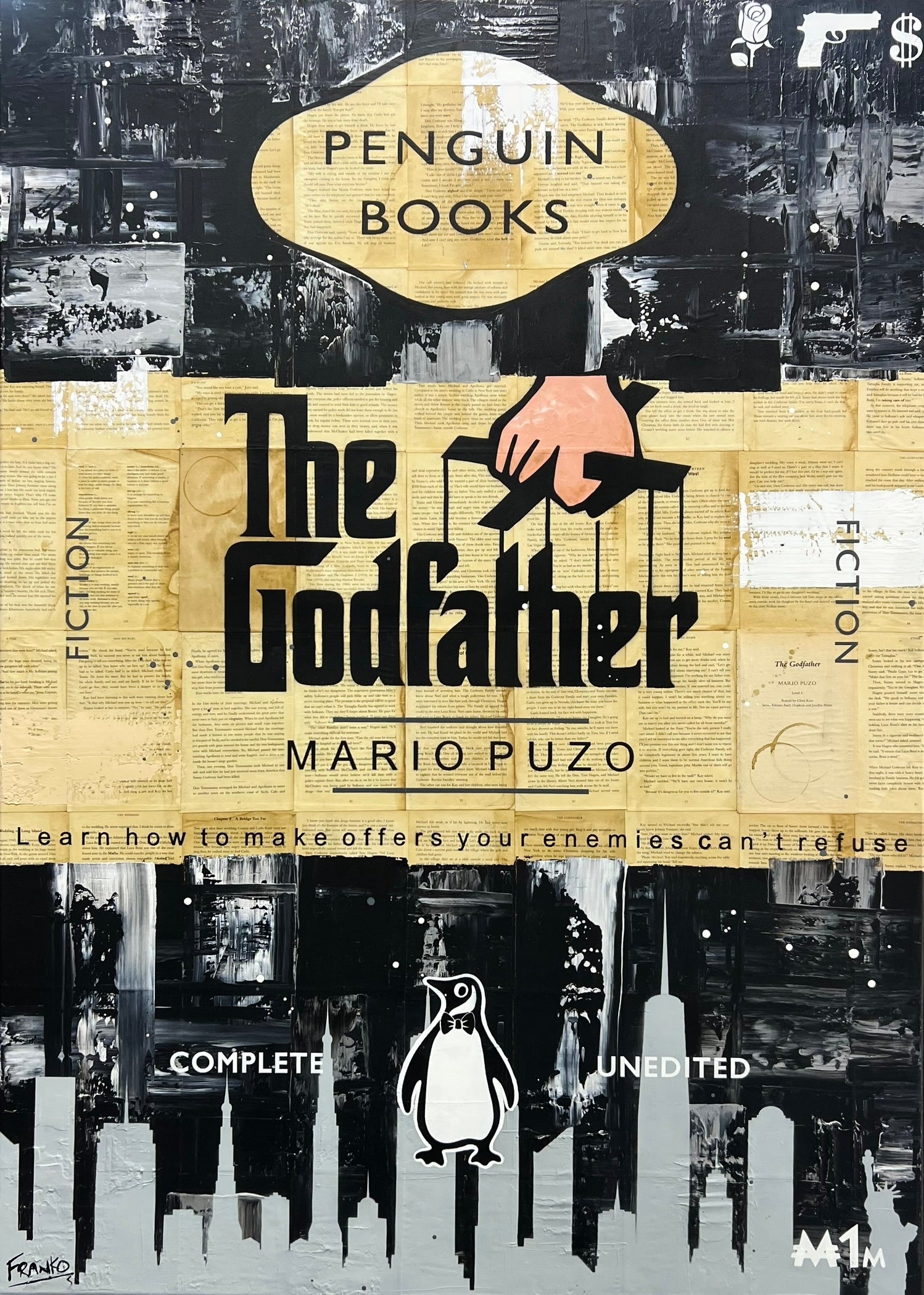 Italian God 140cm x 100cm Urban Pop Book Club Painting-book club-[Franko_Artist]-[Australian_artist]-[Gold_Coast]-[Brisbane]-[modern]-[contemporary]-[original]-[Large_artwork]-Franklin Art Studio