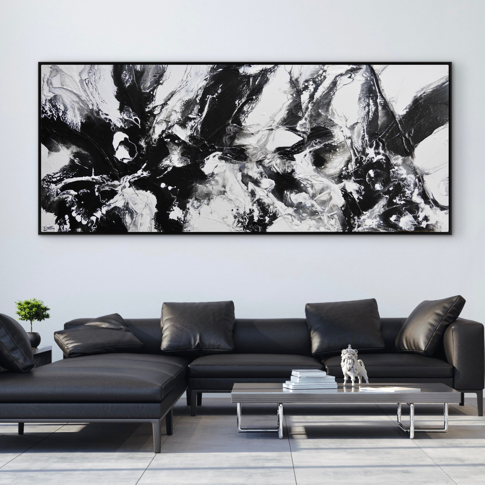 (HOLD REECE) Carbonated 240cm x 100cm Textured Abstract Painting (HOLD REECE)
