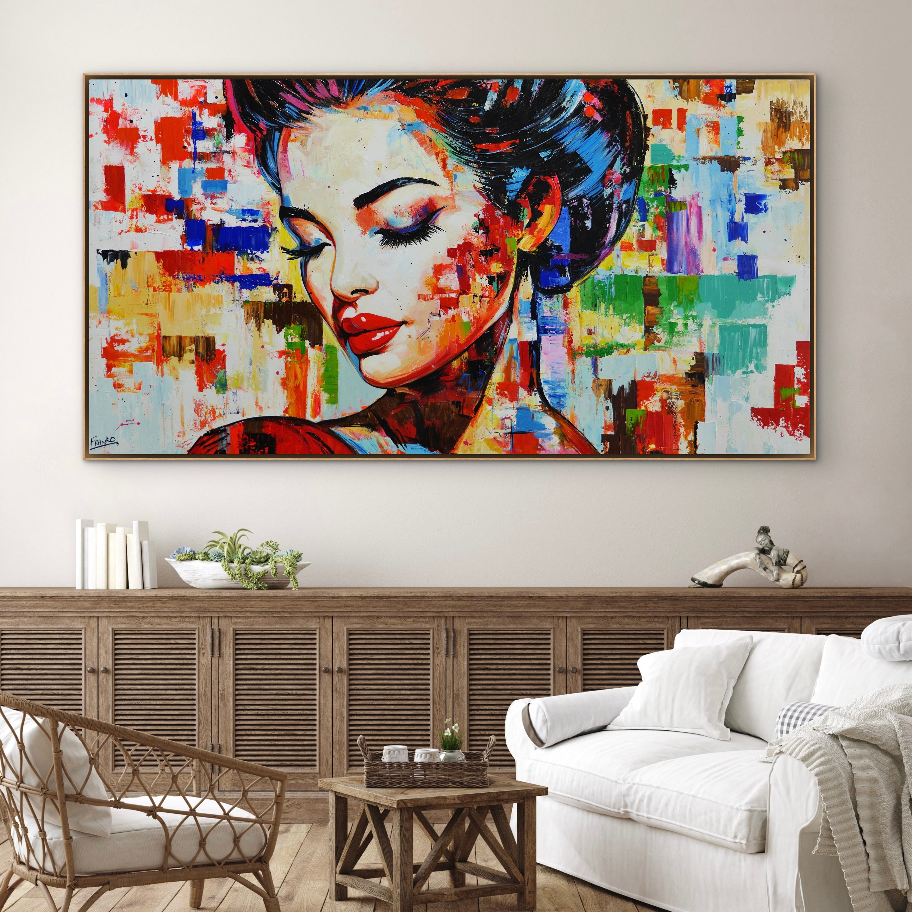 Yuga 190cm x 100cm FRAMED Abstract Realism Textured Painting (SOLD)