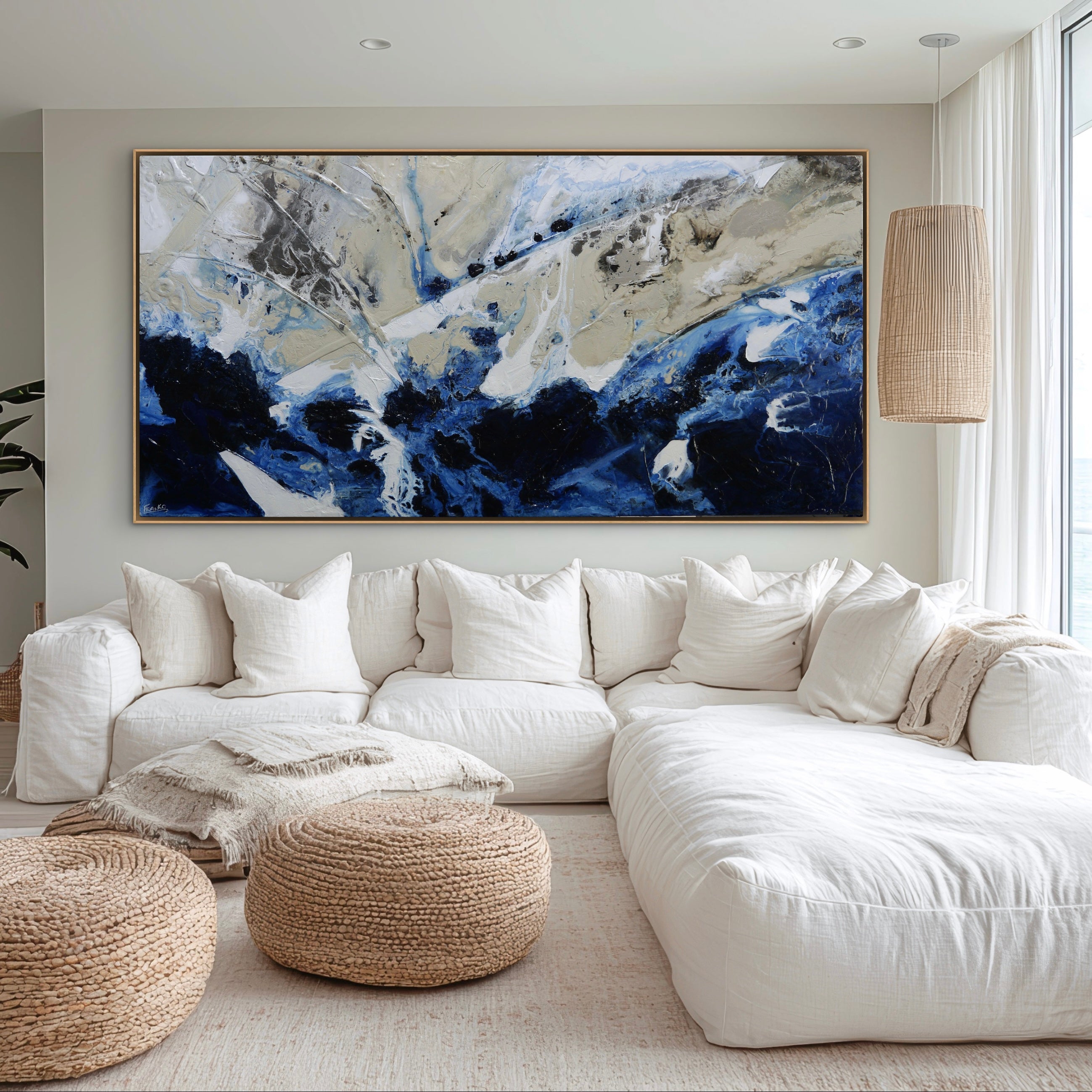 Hydrate 240cm x 120cm Textured Abstract Painting (SOLD)