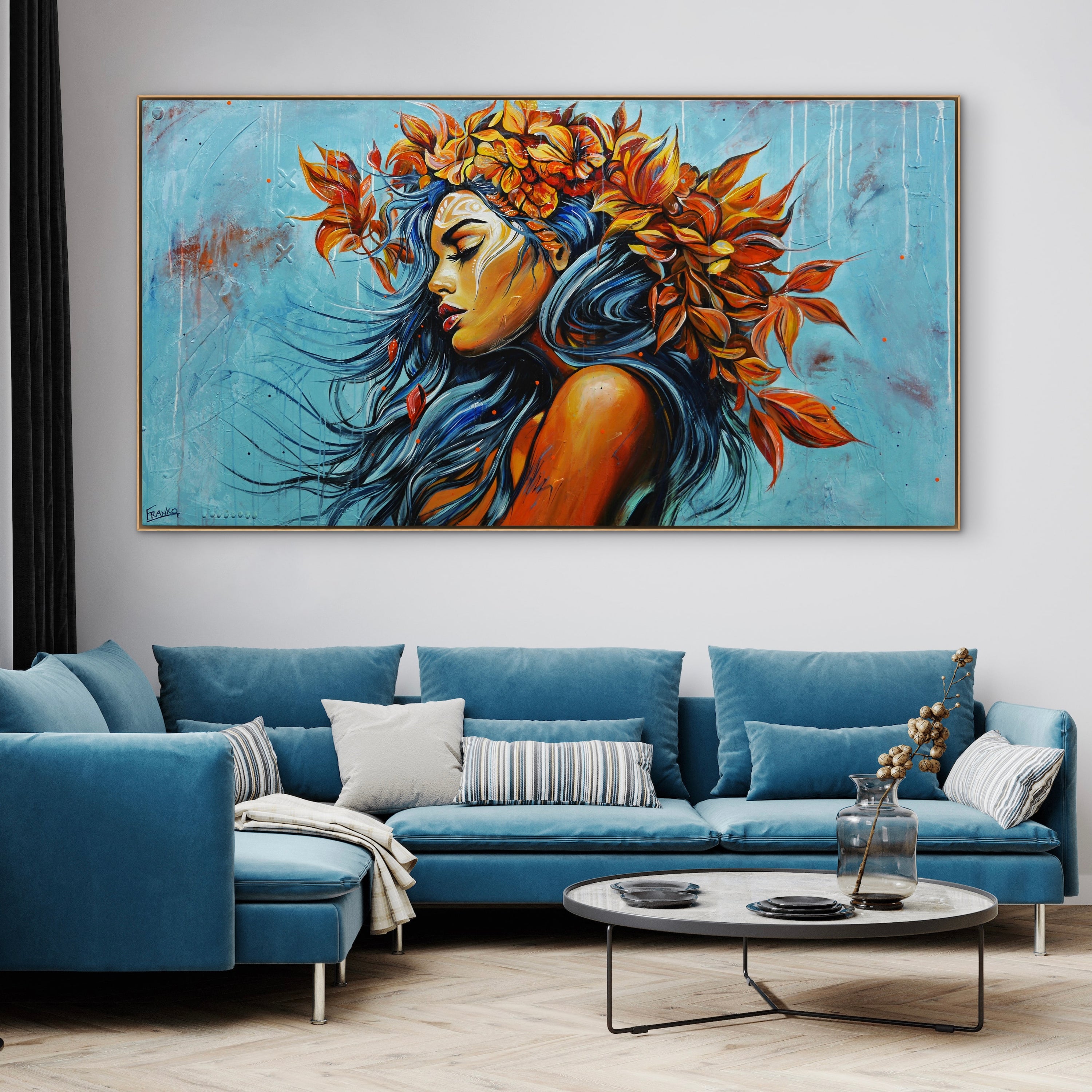 Nike 190cm x 100cm FRAMED Abstract Realism Textured Painting