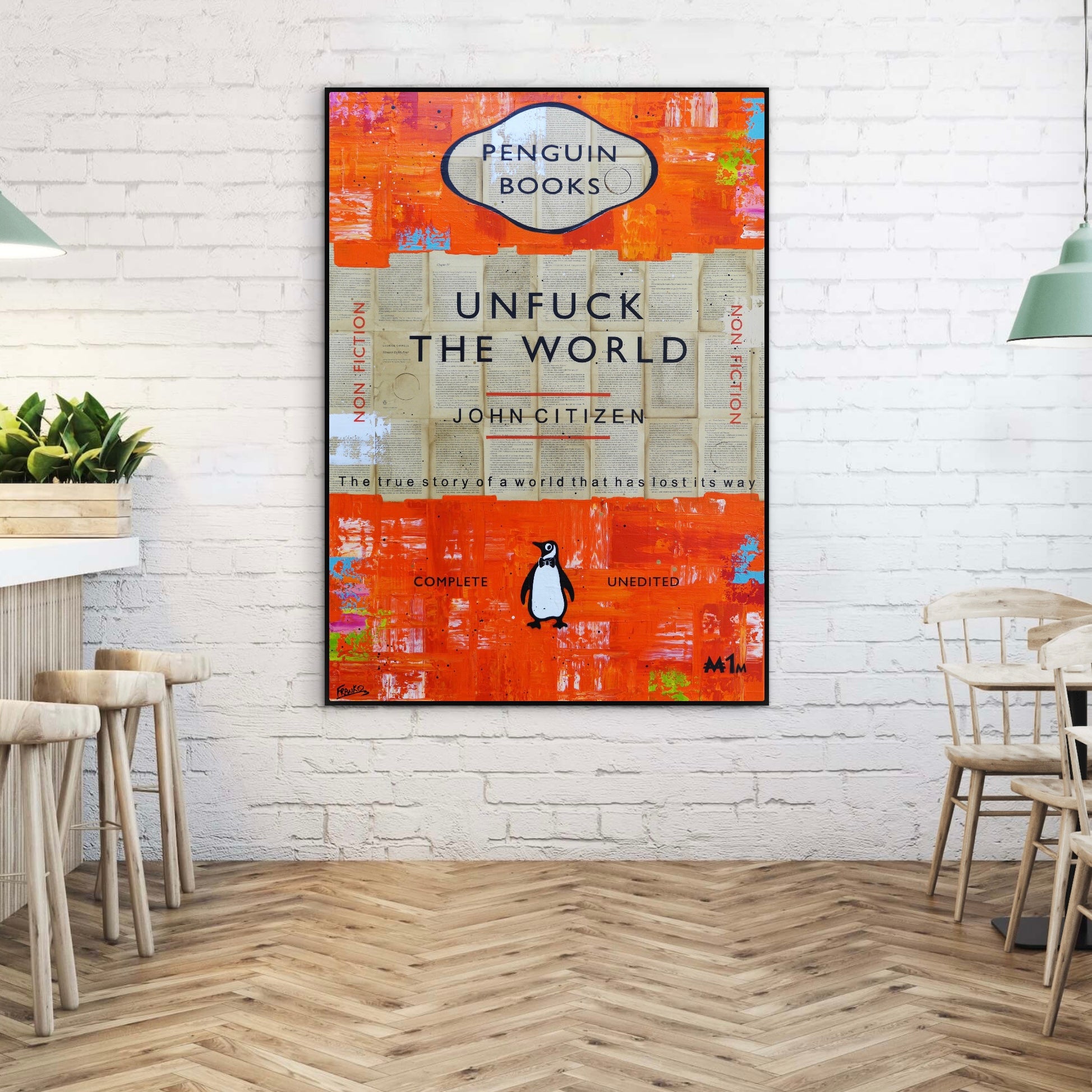 Just Like Before 100cm x 140cm Urban Pop Book Club Painting (SOLD)