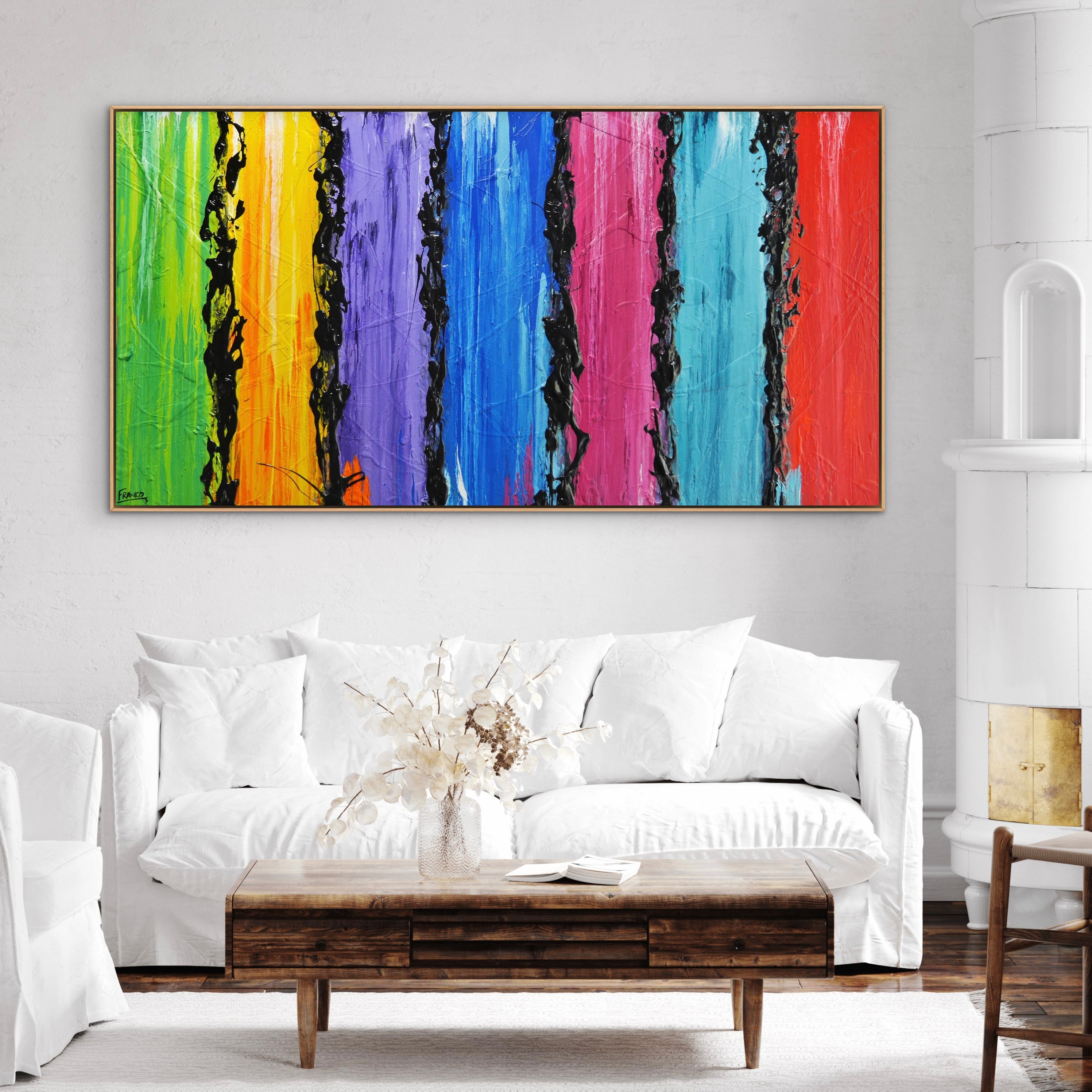 Rational Colour 190cm x 100cm Colourful Textured Abstract Painting