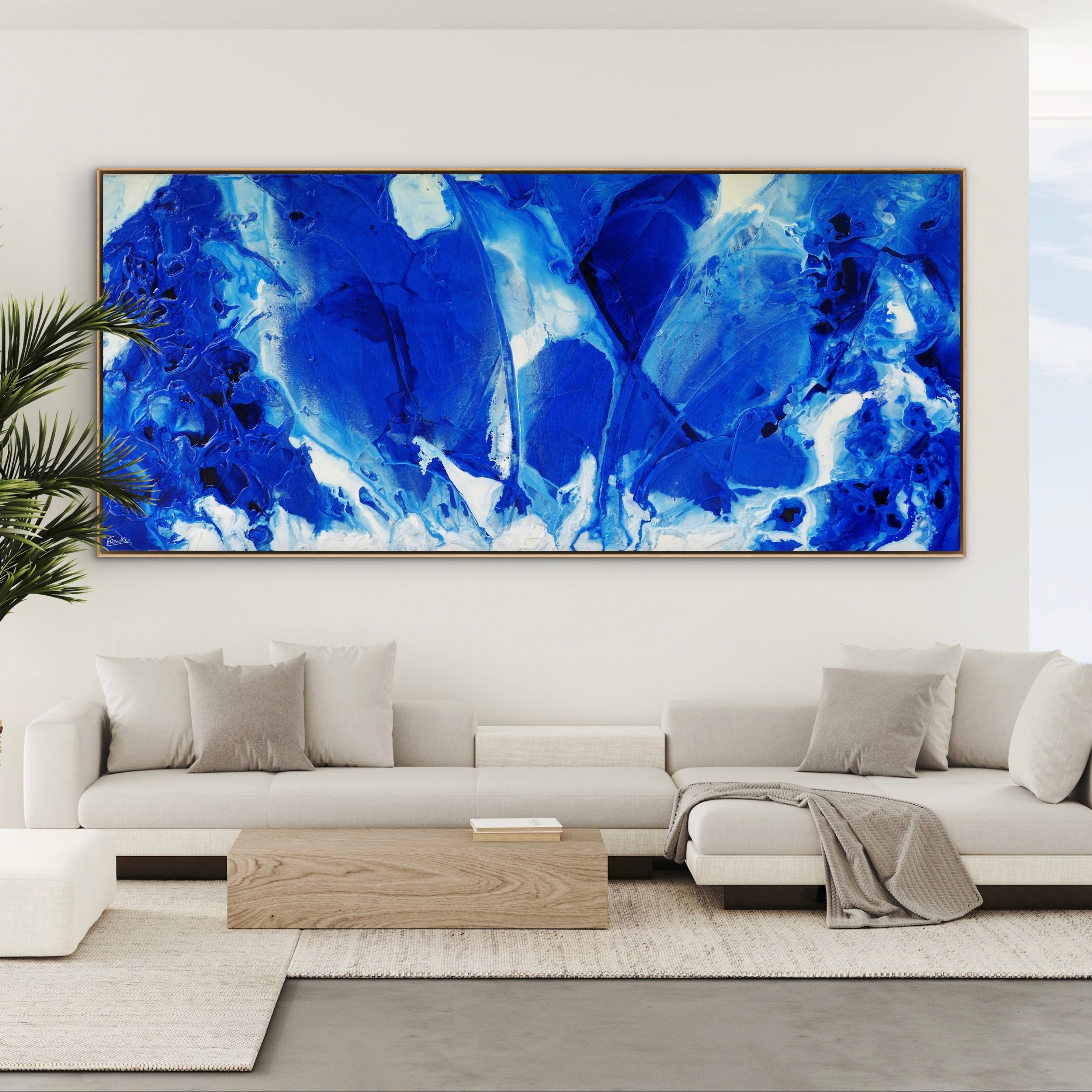 Aquatic Infusion 270cm x 120cm Textured Abstract Painting