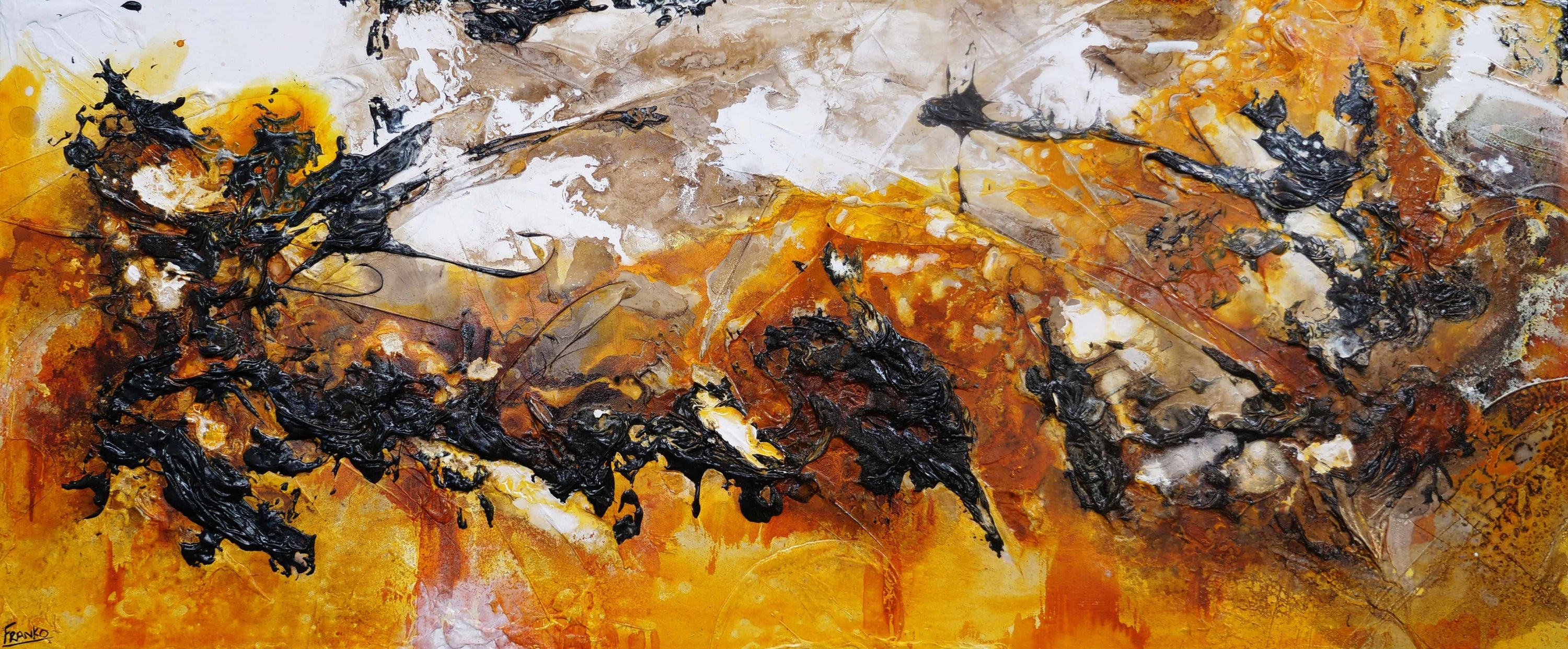 Illicit Sienna 240cm x 100cm Rust Sienna Textured Abstract Painting (SOLD)-Abstract-[Franko_Artist]-[Australian_artist]-[Gold_Coast]-[Brisbane]-[modern]-[contemporary]-[original]-[Large_artwork]-Franklin Art Studio
