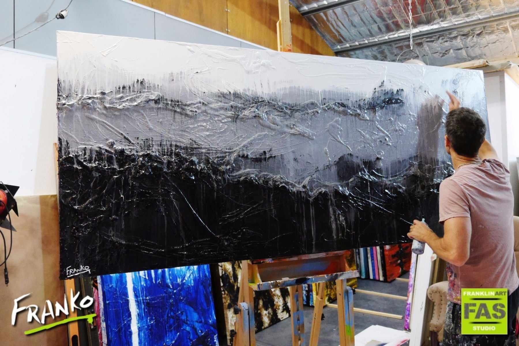 In The Light Of Grey 240cm x 100cm Grey Abstract Painting (SOLD)-abstract-[Franko_Artist]-[The_Block]-[Dream_Homes]-[ideas]- [Grand_Designs]-Franklin Art Studio