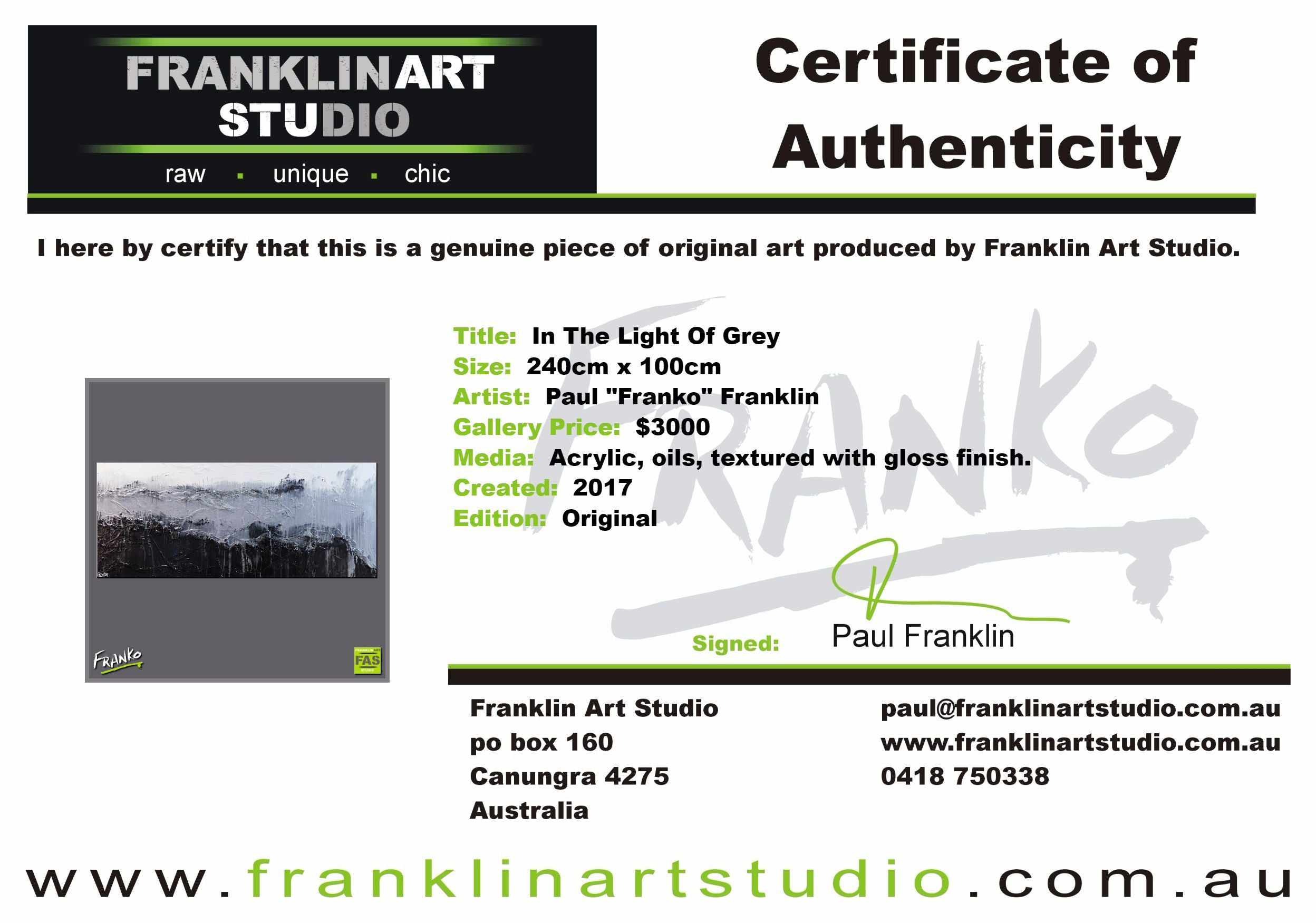 In The Light Of Grey 240cm x 100cm Grey Abstract Painting (SOLD)-abstract-[Franko_Artist]-[The_Block]-[Dream_Homes]-[ideas]-[Grand_Designs]-[Art_Lover]-Franklin Art Studio