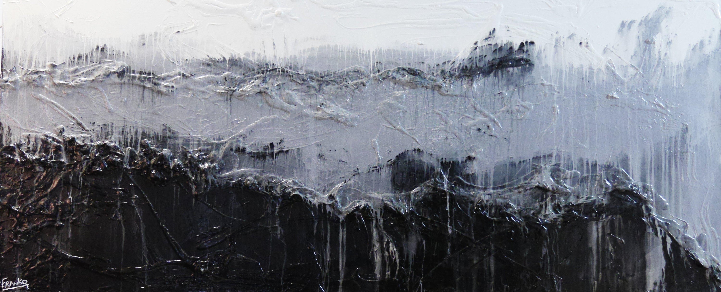 In The Light Of Grey 240cm x 100cm Grey Abstract Painting (SOLD)-abstract-[Franko_Artist]-[Australian_artist]-[Gold_Coast]-[Brisbane]-[modern]-[contemporary]-[original]-[Large_artwork]-Franklin Art Studio