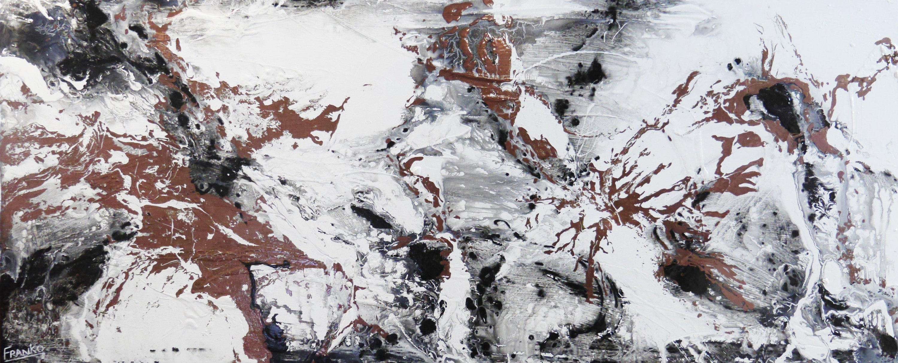 Infused Copper Moments 240cm x 100cm Copper White Abstract Painting (SOLD)-abstract-[Franko_Artist]-[Australian_artist]-[Gold_Coast]-[Brisbane]-[modern]-[contemporary]-[original]-[Large_artwork]-Franklin Art Studio