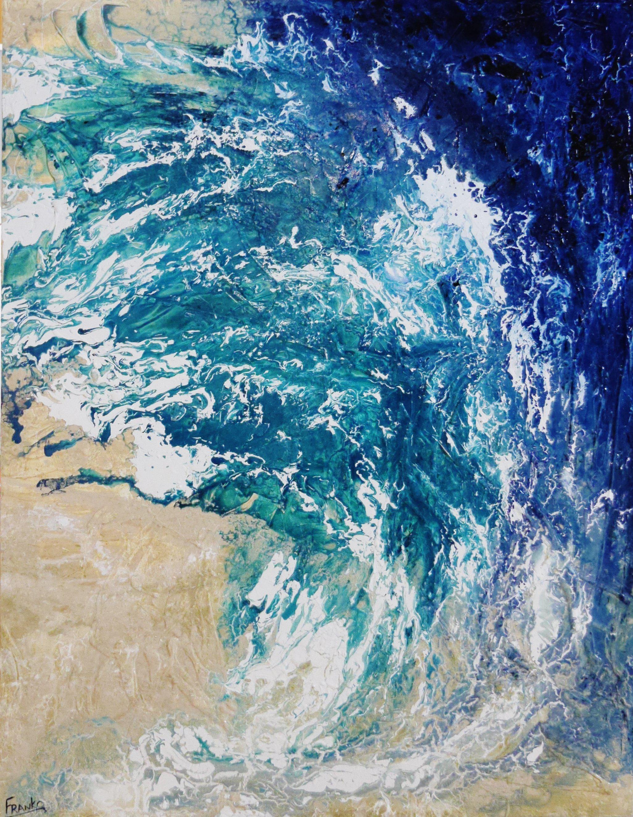 Infused Reef 140cm x 180cm Blue White Creme Abstract Painting (SOLD)-abstract-[Franko_Artist]-[Australian_artist]-[Gold_Coast]-[Brisbane]-[modern]-[contemporary]-[original]-[Large_artwork]-Franklin Art Studio