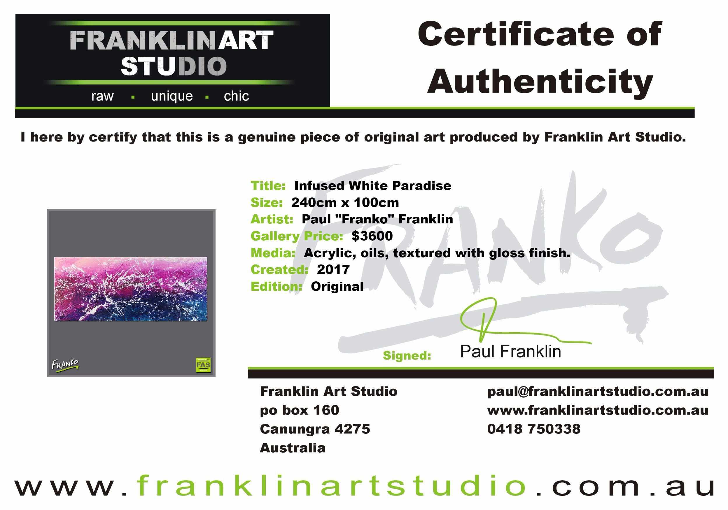 Infused White Paradise 240cm x 100cm Pink Blue White Abstract Painting (SOLD)-abstract-[Franko_Artist]-[The_Block]-[Dream_Homes]-[ideas]-[Grand_Designs]-[Art_Lover]-Franklin Art Studio