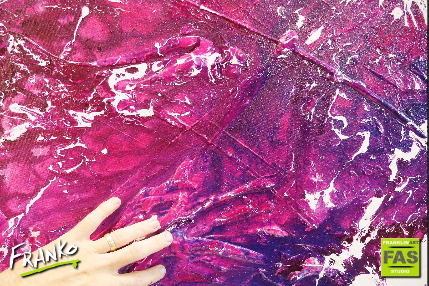 Infused White Paradise 240cm x 100cm Pink Blue White Abstract Painting (SOLD)-abstract-[Franko]-[Artist]-[Australia]-[Painting]-Franklin Art Studio
