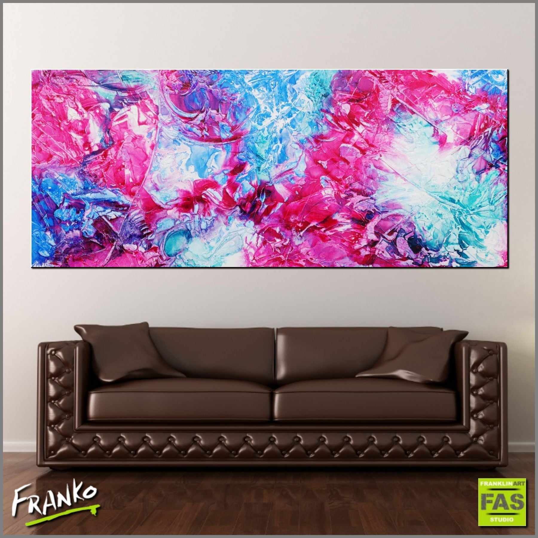 Ink Jazz 240cm x 100cm Pink Blue Abstract Painting (SOLD)-abstract-[Franko_Artist]-[Australian_artist]-[Gold_Coast]-[Brisbane]-[modern]-[contemporary]-[original]-[Large_artwork]-[The_Block]-[Dream_Homes]-[ideas]-[Grand_Designs]-[Art_Lover]-Franklin Art Studio