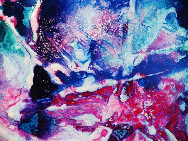 Inked Gypsy 100cm x 100cm Colourful Abstract Painting (SOLD)-abstract-[Franko]-[Artist]-[Australia]-[Painting]-Franklin Art Studio