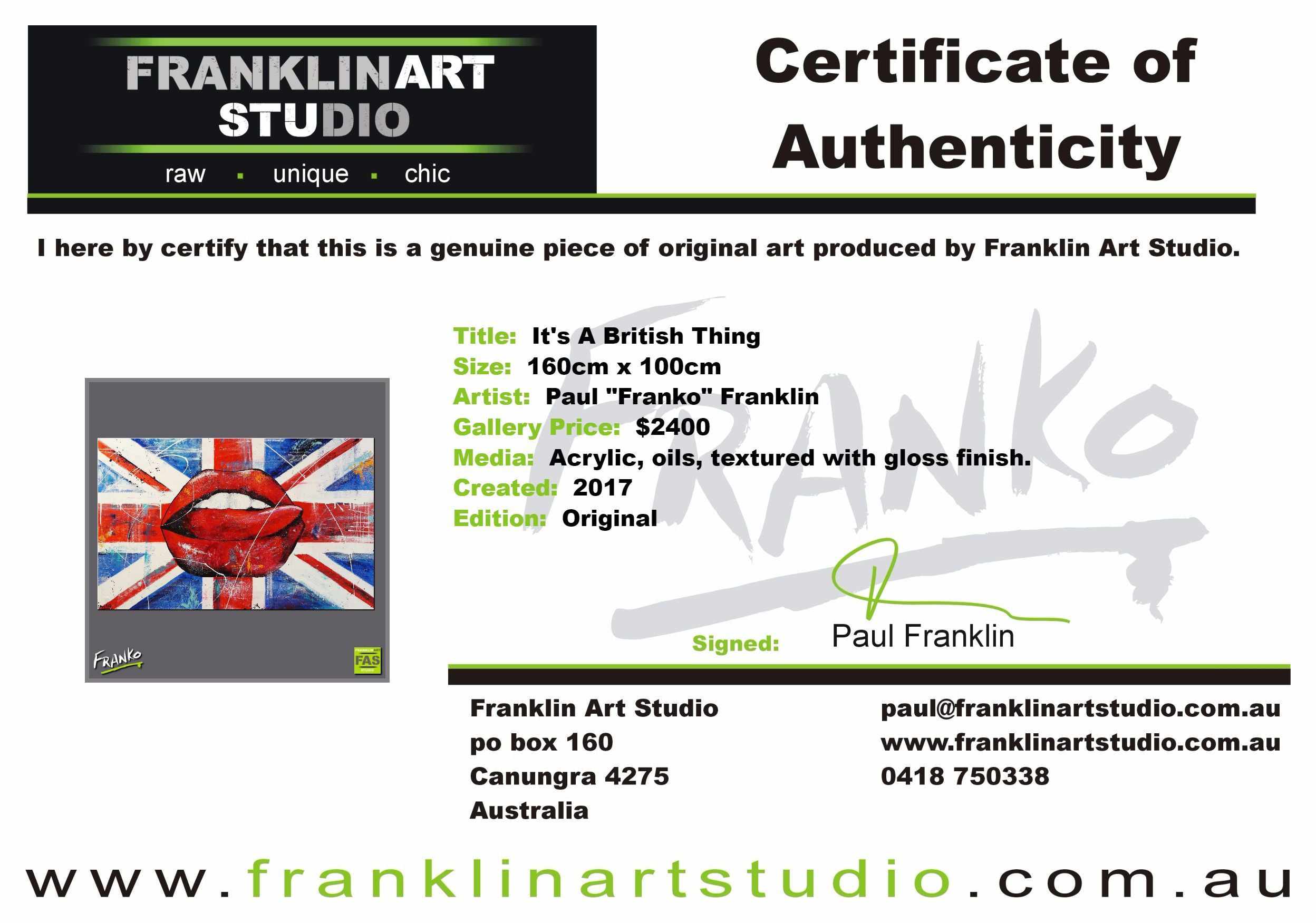 It's A British Thing 160cm x 100cm British Lips Pop Art Painting (SOLD)-urban pop-[Franko_Artist]-[The_Block]-[Dream_Homes]-[ideas]- [Grand_Designs]-Franklin Art Studio