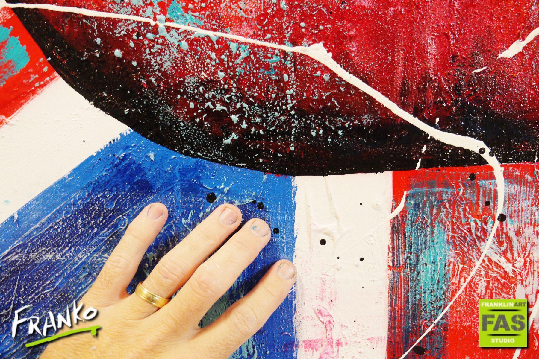 It's A British Thing 160cm x 100cm British Lips Pop Art Painting (SOLD)-urban pop-[Franko]-[Artist]-[Australia]-[Painting]-Franklin Art Studio
