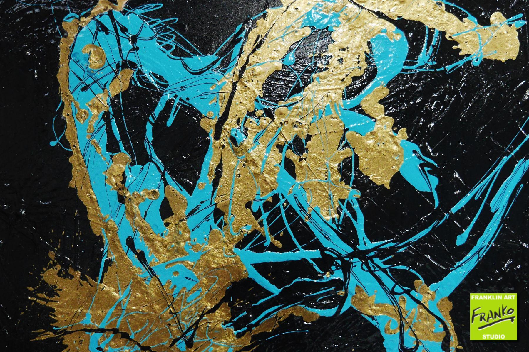Jade Breath 100cm x 100cm Jade Black Gold Textured Abstract Painting (SOLD)