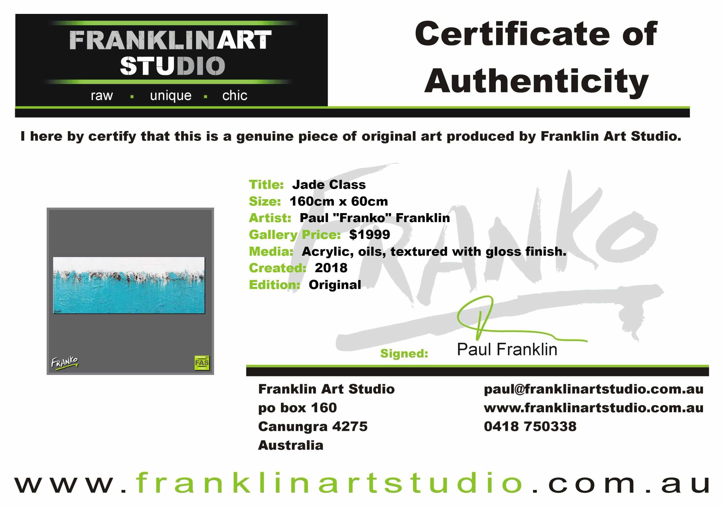 Jade Class 160cm x 60cm Jade White Abstract Painting (SOLD)-Abstract-[Franko_Artist]-[The_Block]-[Dream_Homes]-[ideas]-[Grand_Designs]-[Art_Lover]-Franklin Art Studio