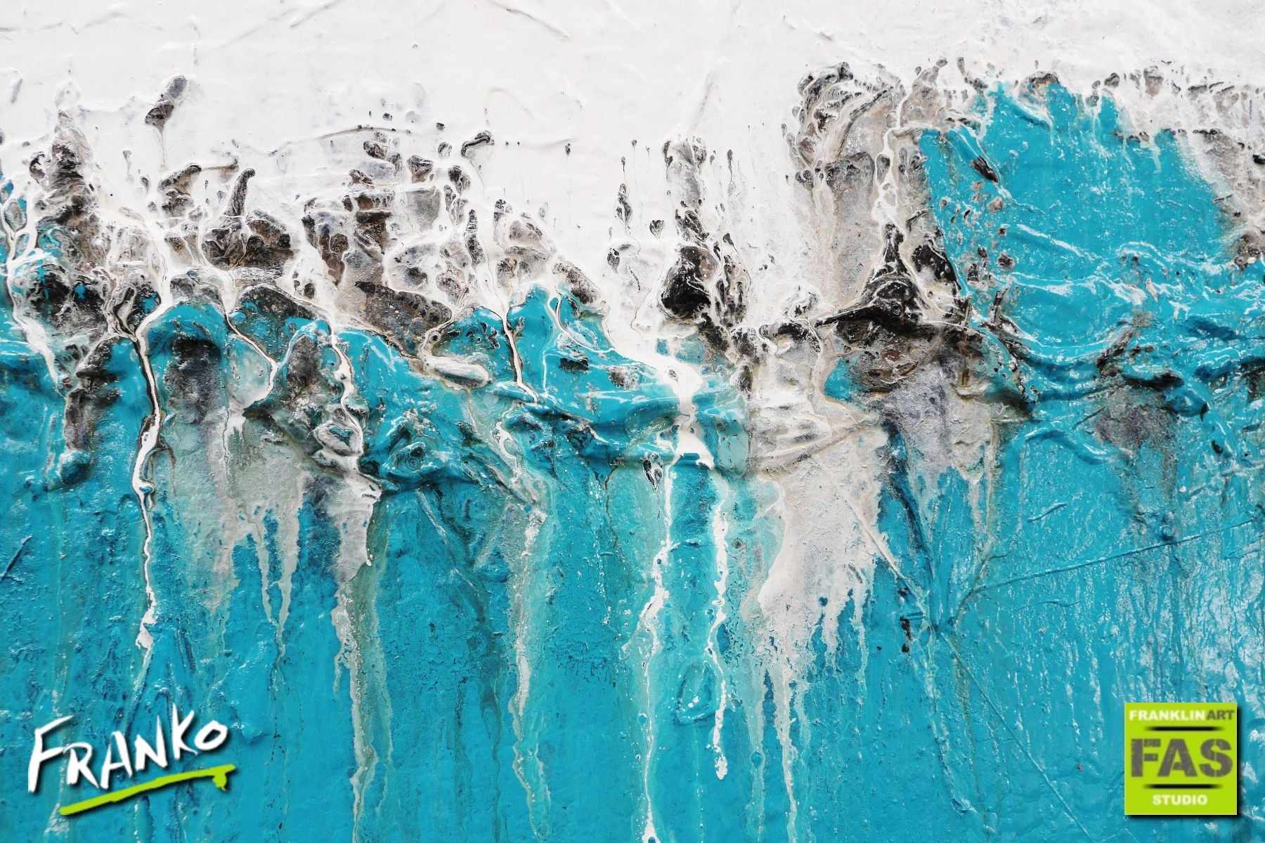 Jade Class 160cm x 60cm Jade White Abstract Painting (SOLD)
