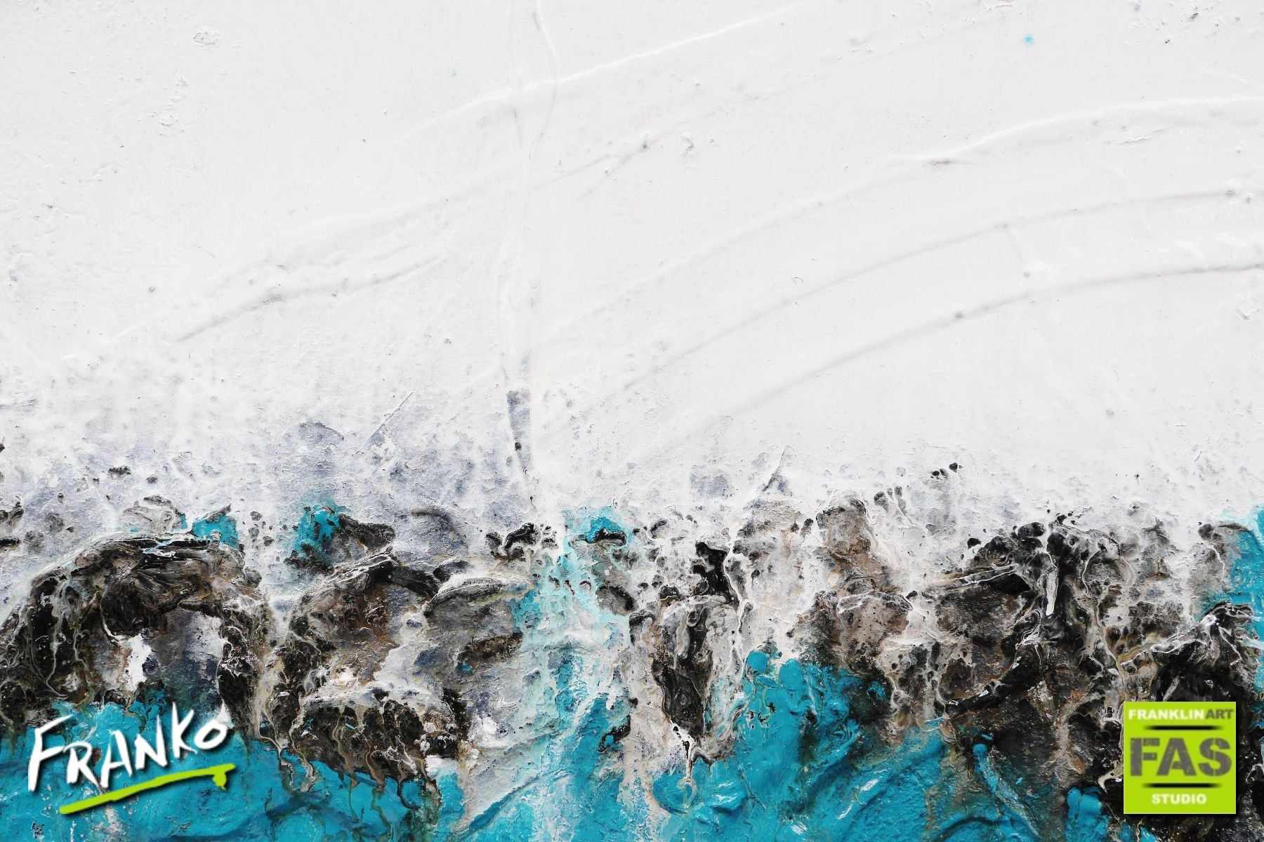Jade Class 160cm x 60cm Jade White Abstract Painting (SOLD)