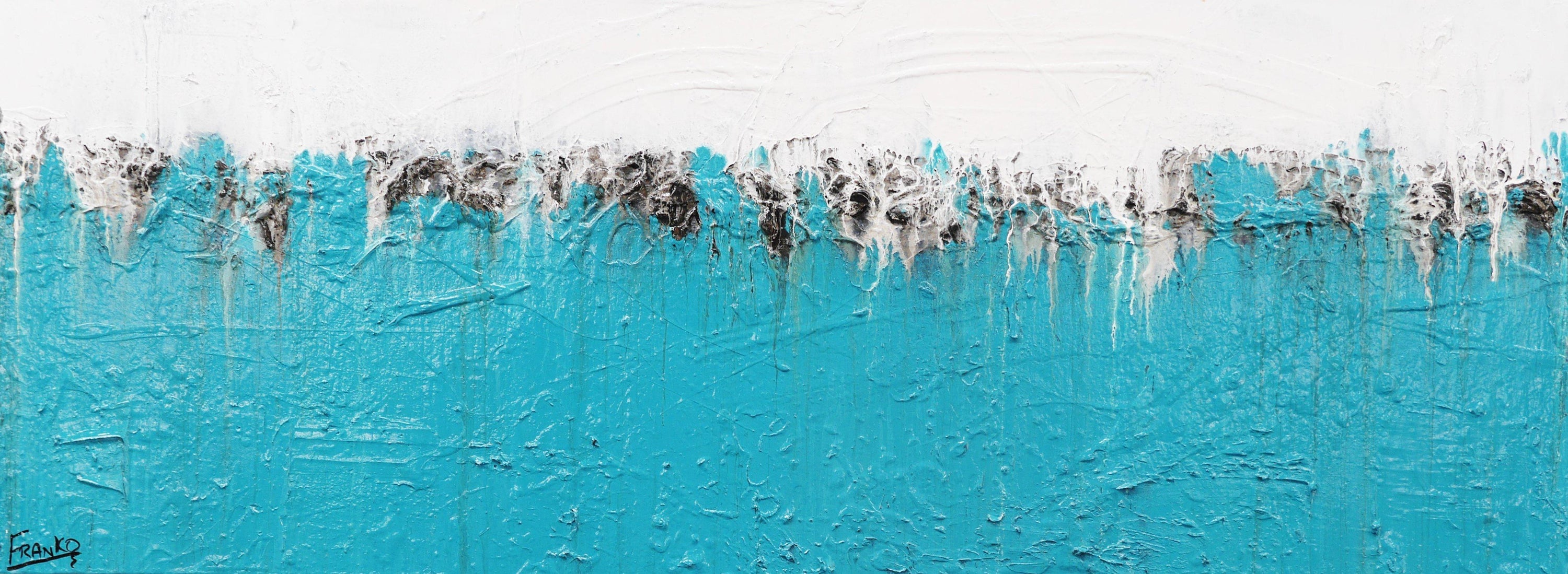 Jade Class 160cm x 60cm Jade White Abstract Painting (SOLD)-Abstract-[Franko_Artist]-[Australian_artist]-[Gold_Coast]-[Brisbane]-[modern]-[contemporary]-[original]-[Large_artwork]-Franklin Art Studio