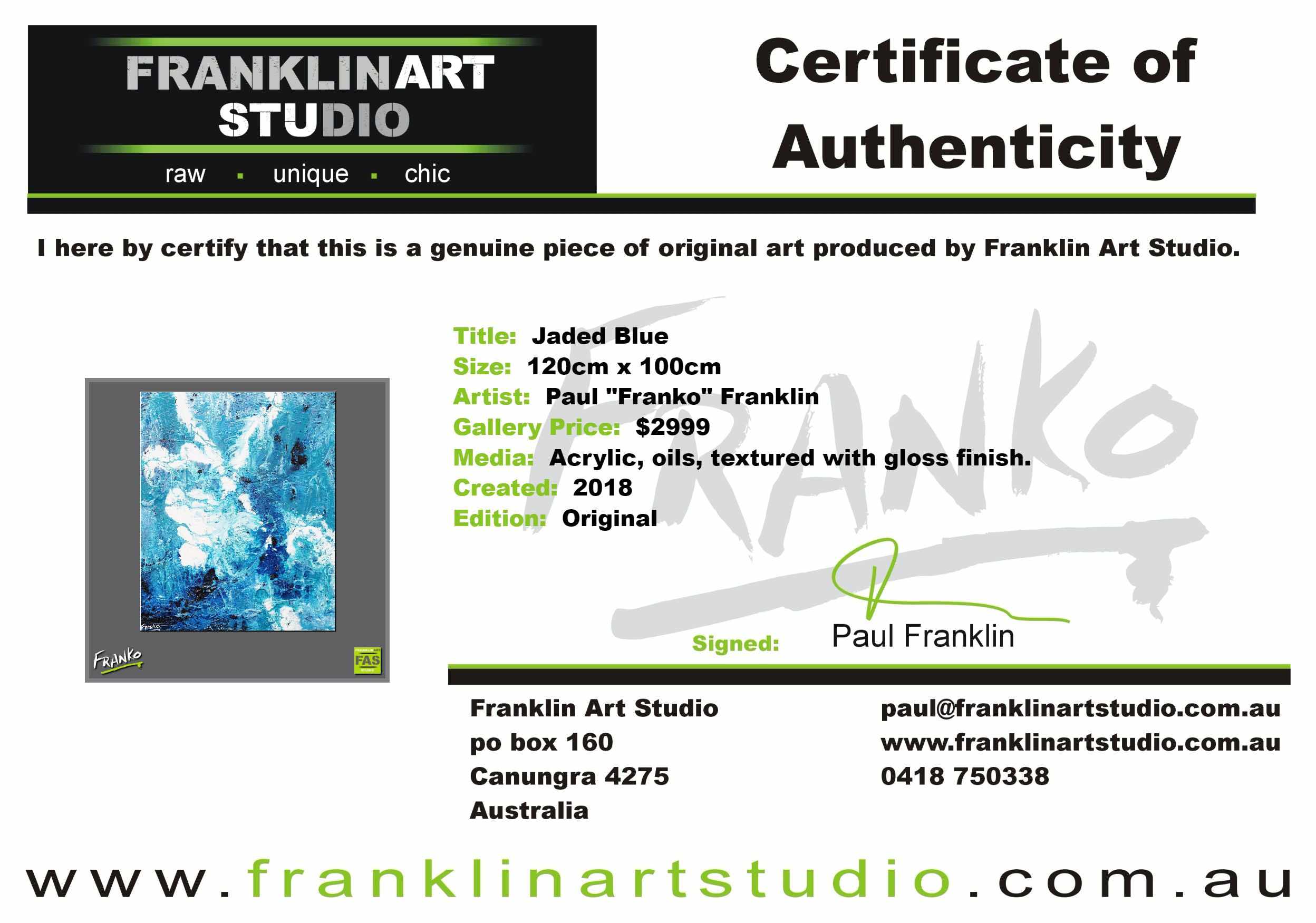 Jaded Blue 120cm x 100cm Blue White Abstract Painting (SOLD)-Abstract-[Franko_Artist]-[The_Block]-[Dream_Homes]-[ideas]-[Grand_Designs]-[Art_Lover]-Franklin Art Studio
