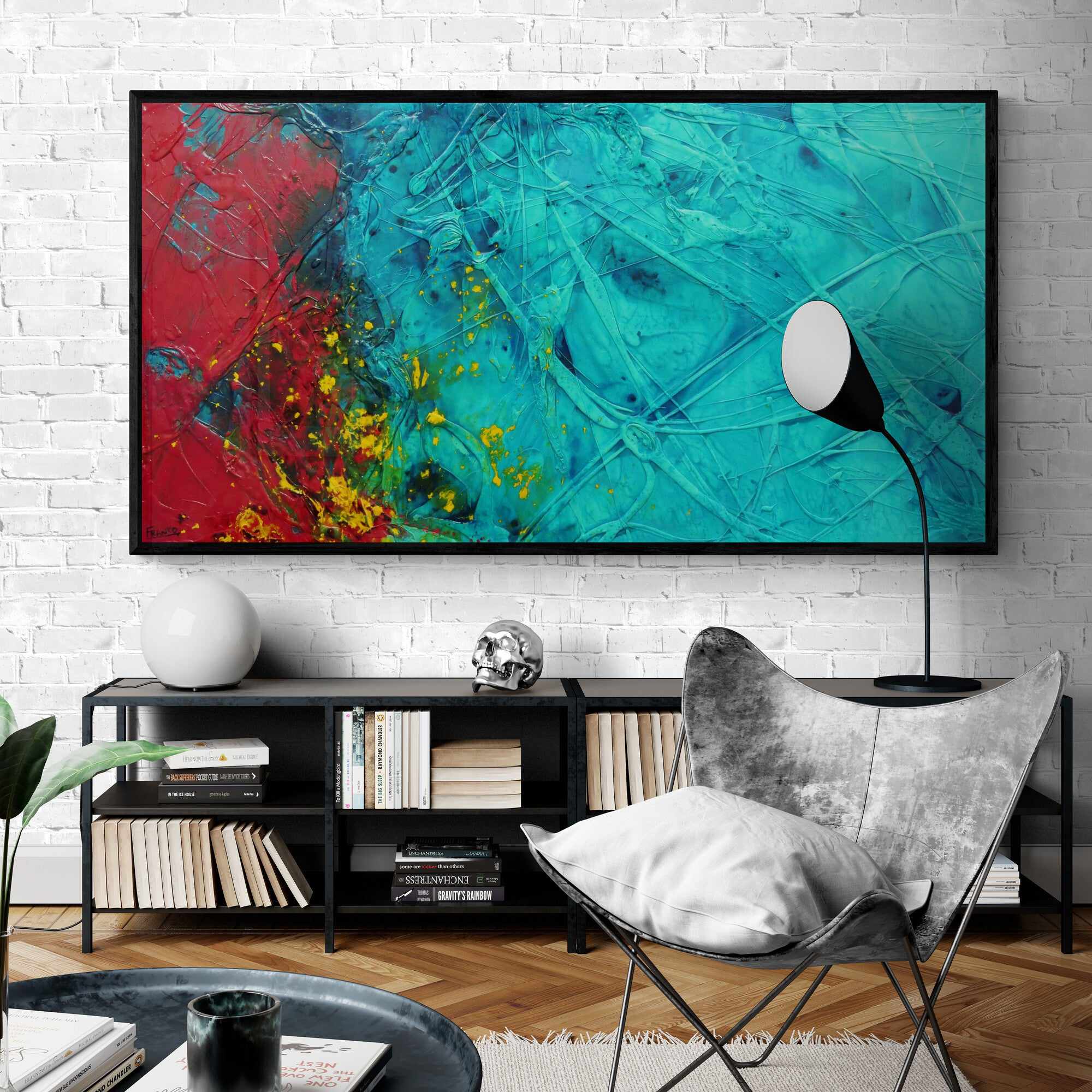 Jaded Red Dragon 190cm x 100cm Jade Red Textured Abstract Painting (SOLD)-Abstract-[Franko_Artist]-[Australian_artist]-[Gold_Coast]-[Brisbane]-[modern]-[contemporary]-[original]-[Large_artwork]-[The_Block]-[Dream_Homes]-[ideas]-[Grand_Designs]-[Art_Lover]-Franklin Art Studio