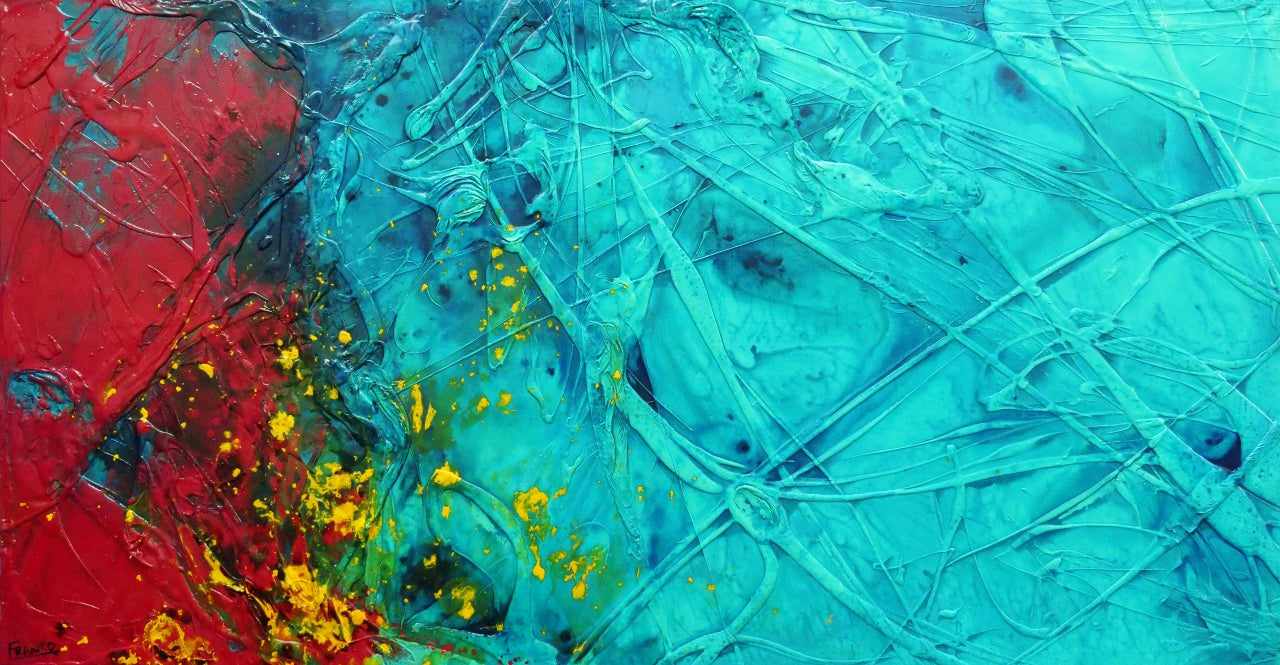Jaded Red Dragon 190cm x 100cm Jade Red Textured Abstract Painting (SOLD)-Abstract-[Franko_Artist]-[Australian_artist]-[Gold_Coast]-[Brisbane]-[modern]-[contemporary]-[original]-[Large_artwork]-Franklin Art Studio