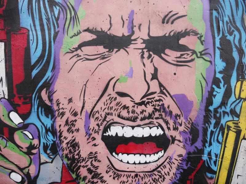 Josey Says Bang Bang 190cm x 100cm Josey Wales Concrete Base Pop Art Painting-Franko Artist-Franklin Art Studio