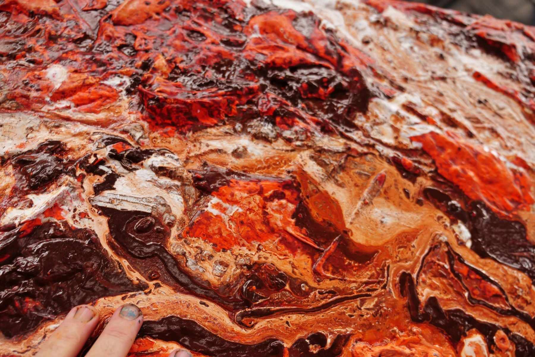 Jupiter Ascending 270cm x 120cm Brown White Textured Abstract Painting (SOLD)-Abstract-[Franko]-[Artist]-[Australia]-[Painting]-Franklin Art Studio