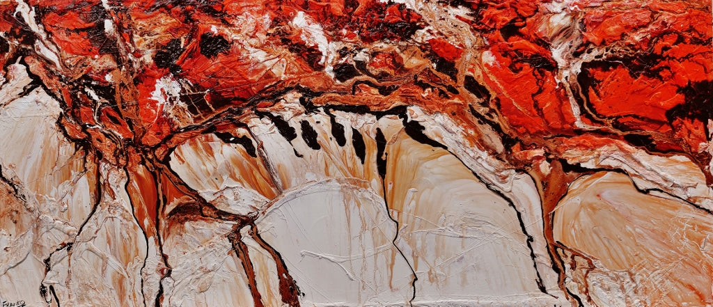 Jupiter Ascending 270cm x 120cm Brown White Textured Abstract Painting (SOLD)-Abstract-[Franko_Artist]-[Australian_artist]-[Gold_Coast]-[Brisbane]-[modern]-[contemporary]-[original]-[Large_artwork]-Franklin Art Studio